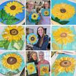 Painting Impasto Sunflowers Textured Acrylics zoom Wednesday November 12th 6 to 8 pm